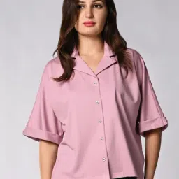 IZEL Pink Solid Shirt-picture-23