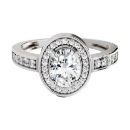 Sparkles White Gold Lab Grown 33 Diamond 14KT 1.1ct Oval Ring For Women-picture-32