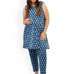 30 Looks Women Floral Printed Cotton Kurta with Trousers-picture-12