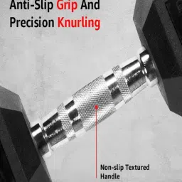 PowerMax Fitness Hexagon Dumbbells 25kg Pair for Home and Gym Use image 5