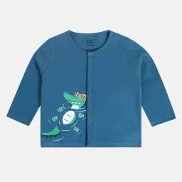 MINIKLUB Boys Brown & Blue Printed Full Sleeves T-Shirt (Pack Of 2) image 3