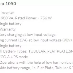 Luminous Eco Volt 1050 Sine Wave Inverter for Home & Office image 2
