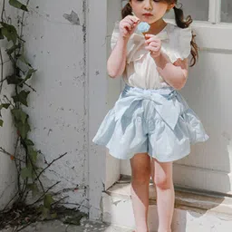 LULU & SKY Girls Floral Printed Loose Fit High-Rise Shorts-picture-39