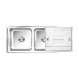 Nirali BG Kitchen Sink Silent Square Series Small 950x510 mm (37½x20 inch) Anti-Scratch Finish Stainless Steel, Opal Slider-picture-15