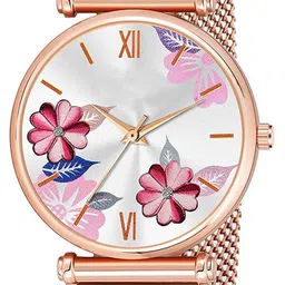 CSAMON Women Printed Dial & Bracelet Style Straps Analogue Watch C34RG PINK Fosil RG M image 4