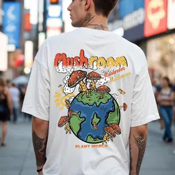 SMARTEES Graphic Printed Drop-Shoulder Sleeves Oversized Cotton T-shirt-picture-58