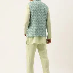 simaaya Sayisha Printed Cotton Satin Nehru Jacket image 3