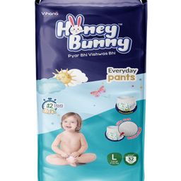 Honey Bunny Large Everyday Baby Pants Diapers - (32 pcs)-picture-6