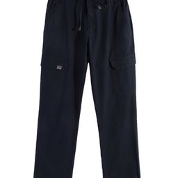 CAVIO Cotton Woven Solid Cargo Pants - Navy Blue-picture-19