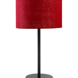 Aura Maroon Cylindrical Shaped Table Lamp image 2