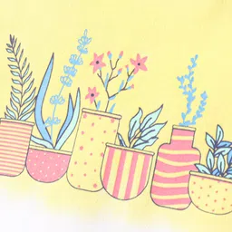 Pine Kids Cotton Knit Full Sleeves Bio Washed Sweatshirt Plants Print - Multicolour image 3