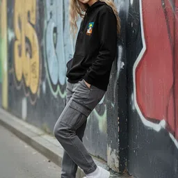 BENNY BROOKS Graphic Printed Hooded Pullover Sweatshirt image 4