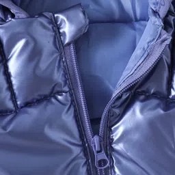 Kookie Kids Sleeveless Padded Hooded Jacket with Ears Applique & Duck Patch Detailing - Sky Blue image 4