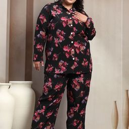 plusS Printed Shirt Collar Shirt With Trousers Co-Ords-picture-7