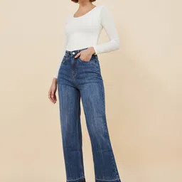 Styli Women High Rise Wide Leg Stretchable Jeans image 3
