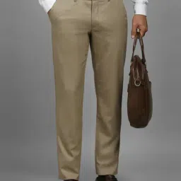 Louis Philippe Beige Slim Fit Trousers-picture-16