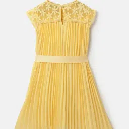 United Colors Of Benetton Yellow Regular Fit Lace Dress image 2