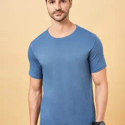 Byford by Pantaloons Colonial Blue Cotton Regular Fit T-Shirt-image-0