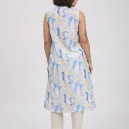 R&B Multicolor Polyester Abstract Straight Kurta image 2