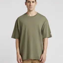 Pepe Jeans Green Cotton Loose Fit Printed T-Shirt-image-7