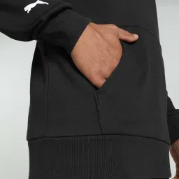 Puma Mercedes-AMG Petronas Formula 1 Black Cotton Regular Fit Printed Hooded Sweatshirt image 5