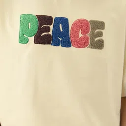 The Souled Store Beige Graphic Print Oversized T-Shirt image 5