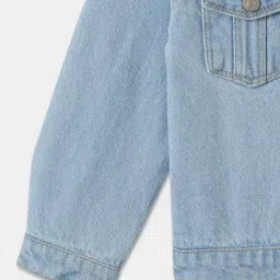 R&B Kids Blue Regular Fit Denim Jacket image 4