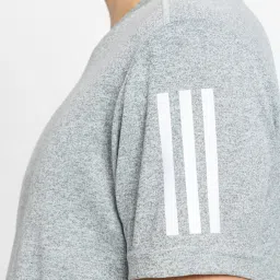 Adidas Grey Regular Fit Texture T-Shirt image 5
