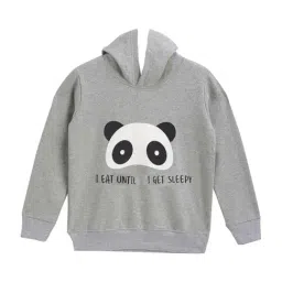 Kids Craft Grey Printed Hoodie-image-0