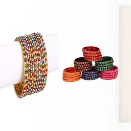 SOMIL Set Of 36 Stone-Studded Bangle-picture-13