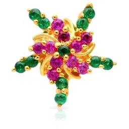 Malabar Gold and Diamonds 22k Gold Floral Nosepin for Women-picture-39