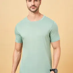 Byford by Pantaloons Vibrant Green Cotton Regular Fit T-Shirt-image-49