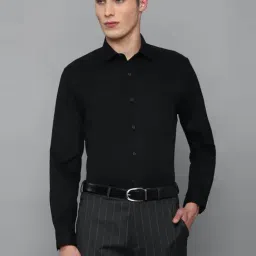 Louis Philippe Permapress Black Regular Fit Shirt-image-10