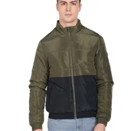 U.S. Polo Assn. Olive & Navy Blue Regular Fit Colour Block Jacket-picture-27