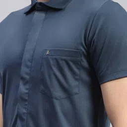 Monte Carlo Teal Regular Fit Shirt image 5