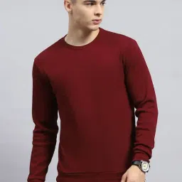 Monte Carlo Maroon Regular Fit Sweatshirt-picture-21