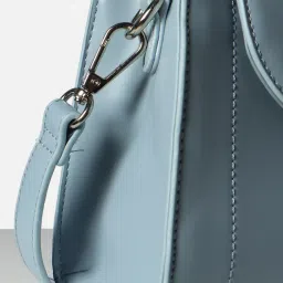 Allen Solly Blue Solid Medium Handbag image 5
