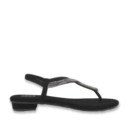 Mochi Women's Black Sling Back Sandals image 3