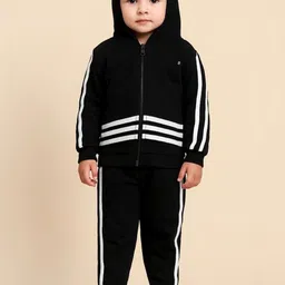 YK Unisex Kids Striped Hooded Jacket and Joggers Set-picture-14