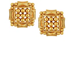 Vighnaharta Gold-Plated Square Shaped Studs image 4