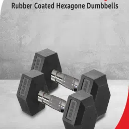 PowerMax Fitness Hexagon Dumbbells 12.5kg Pair for Home and Gym Use image 2