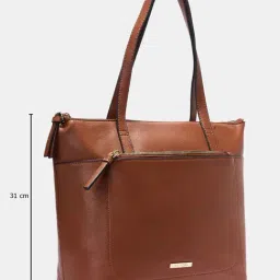 Forever Glam by Pantaloons Tan Tote Handbag image 5