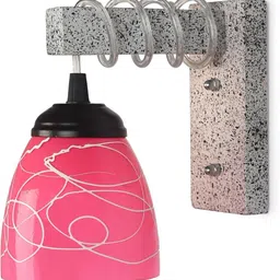 1ST TIME Pink & Pink Printed Wood Wall Lamp-picture-39