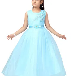 Sangria Girls Embroidered Fit & Flared Dress-picture-35