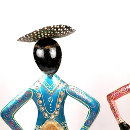 apka mart Multicoloured Set Of 2 Figurine Showpiece image 5