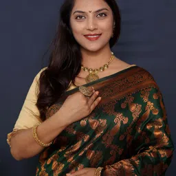 Amirat Paisley Woven Design Banarasi Saree image 4