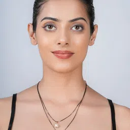 STYOLLO Gold-Plated American Diamond Studded & Pearls Beaded Minimal Chain-picture-39