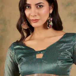 DWIJA FASHION Woven Design Zari Kanjeevaram Saree With Contrast Border image 3