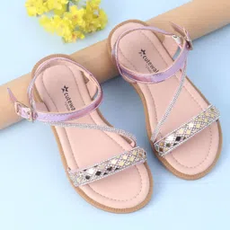 Cute Walk by Babyhug Studded Sandals with Buckle Closure - Pink-picture-18