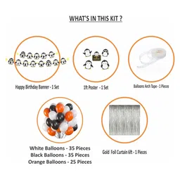 Untumble Penguin Theme Birthday Decoration Foil Kit - Pack of 108 image 2